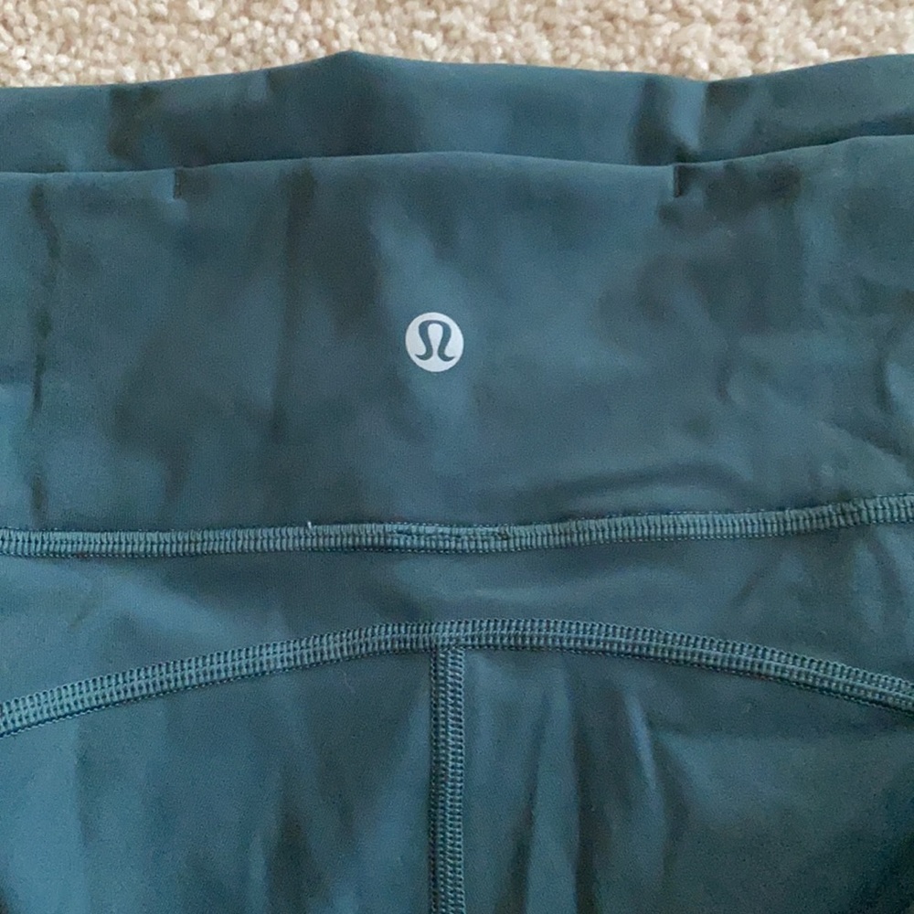LULULEMMON - mix & mesh teal crop leggings